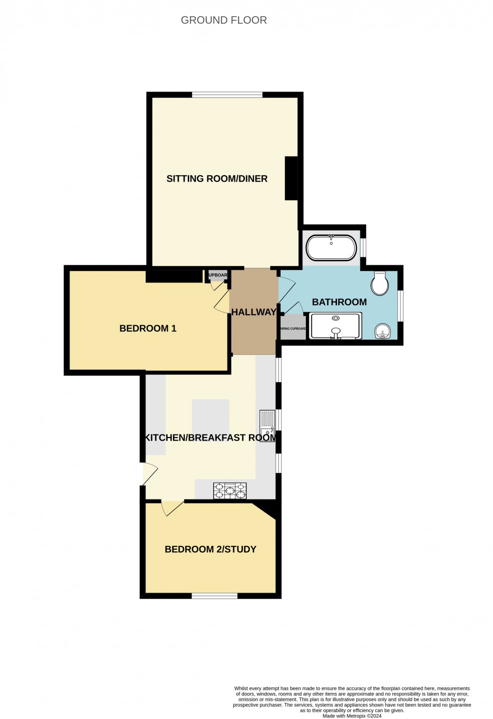 Floorplan for Shapley House, London Road, Hartley Wintney
