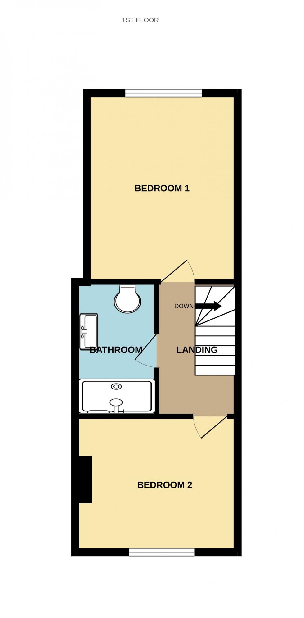 Floorplan for Oakland Terrace, Hartley Wintney