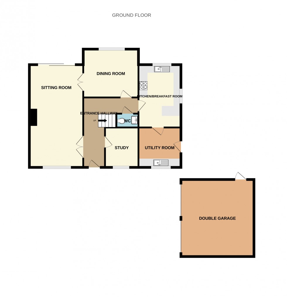 Floorplan for Derbyfields, North Warnborough