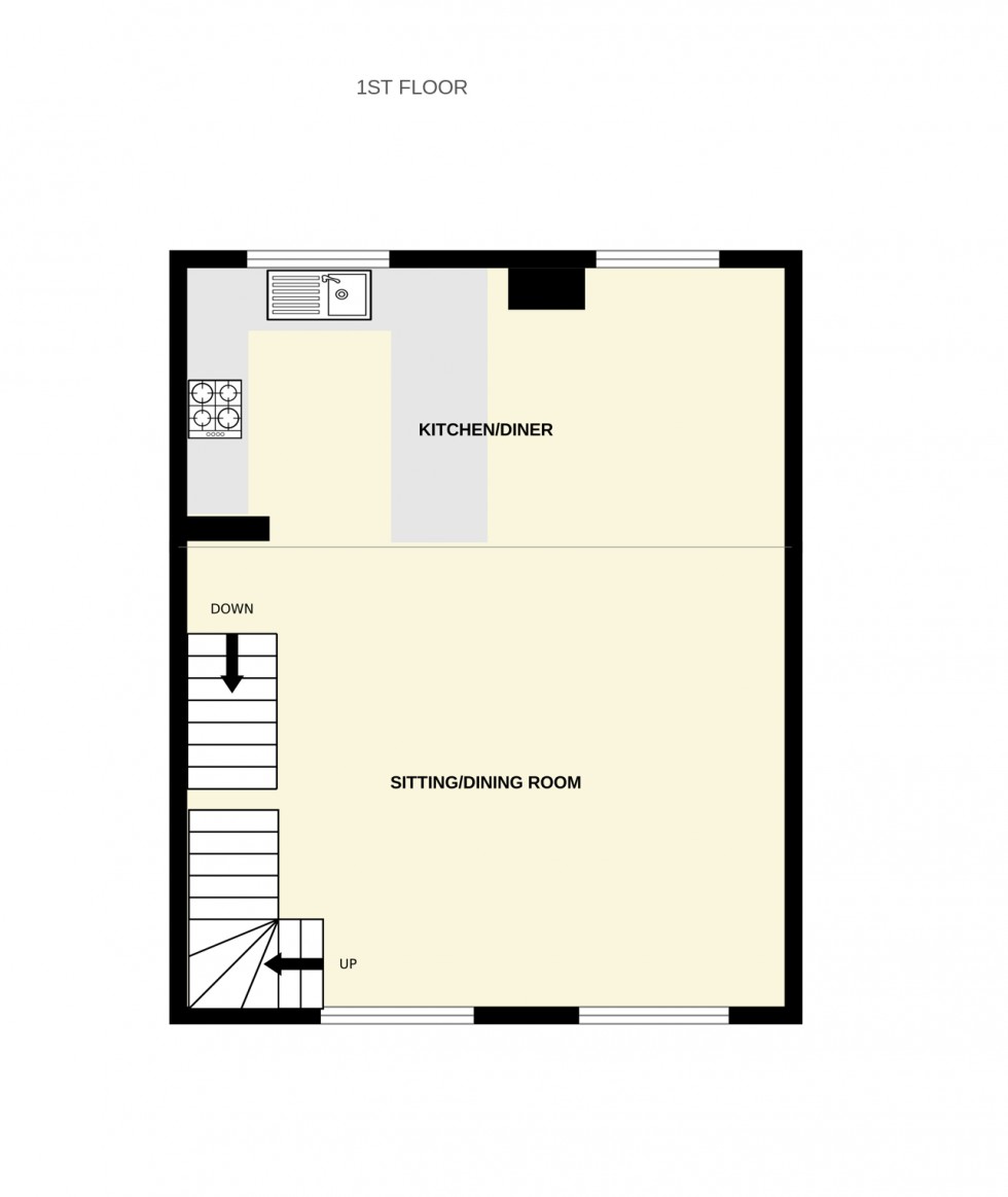 Floorplan for Charlotte Terrace, King Street, Odiham