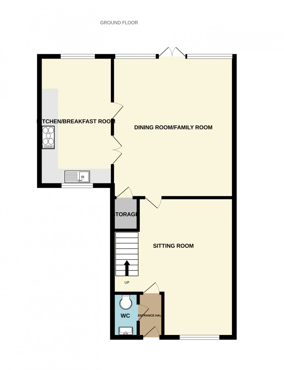 Floorplan for Damson Drive, Hartley Wintney