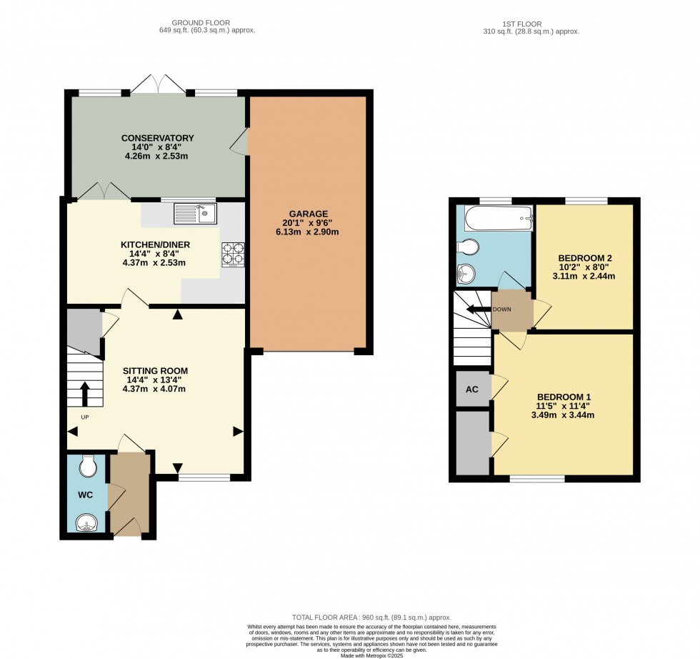 Floorplan for School Close, Basingstoke