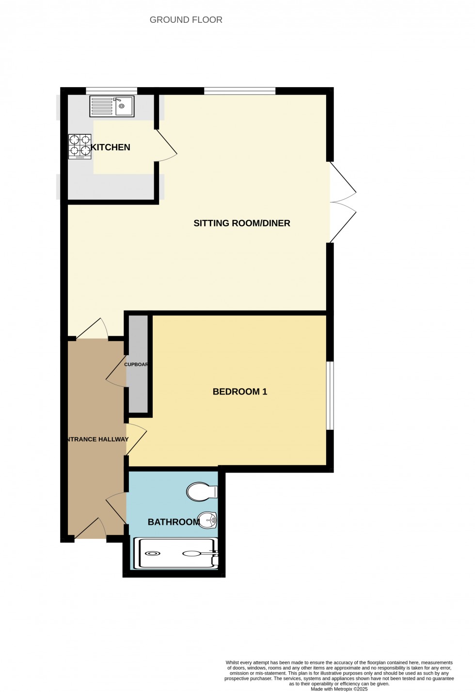 Floorplan for Fleur De Lis, Dairy Walk, Hartley Wintney