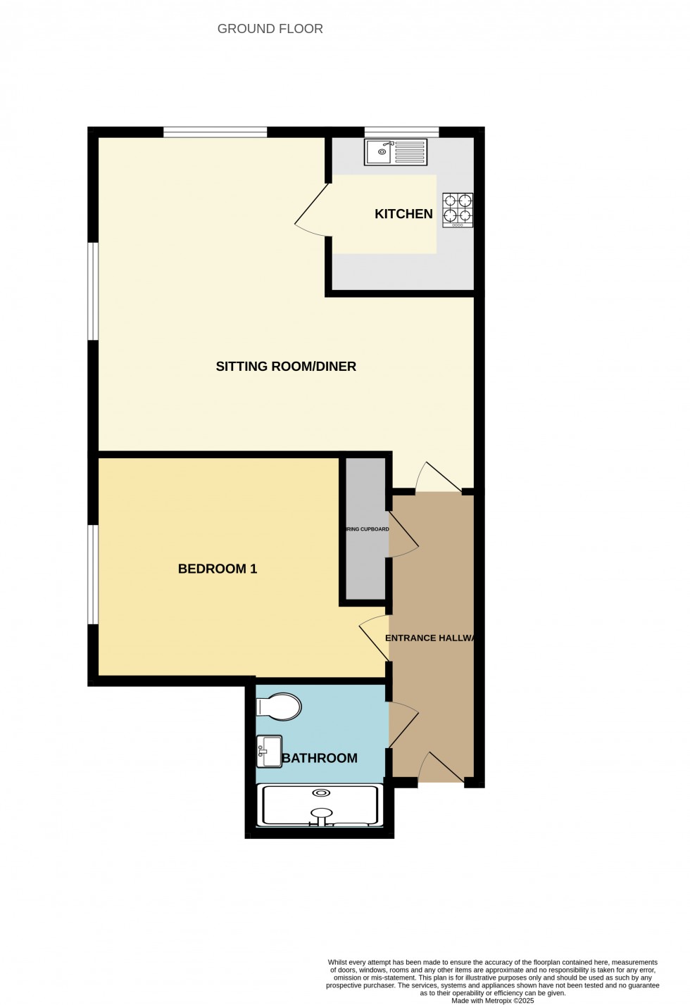 Floorplan for Fleur De Lis, Dairy Walk, Hartley Wintney