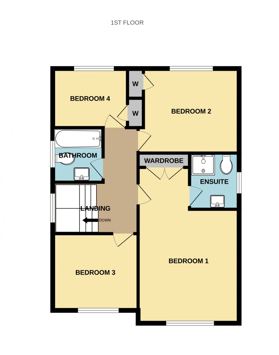 Floorplan for Trefoil Close, Hartley Wintney