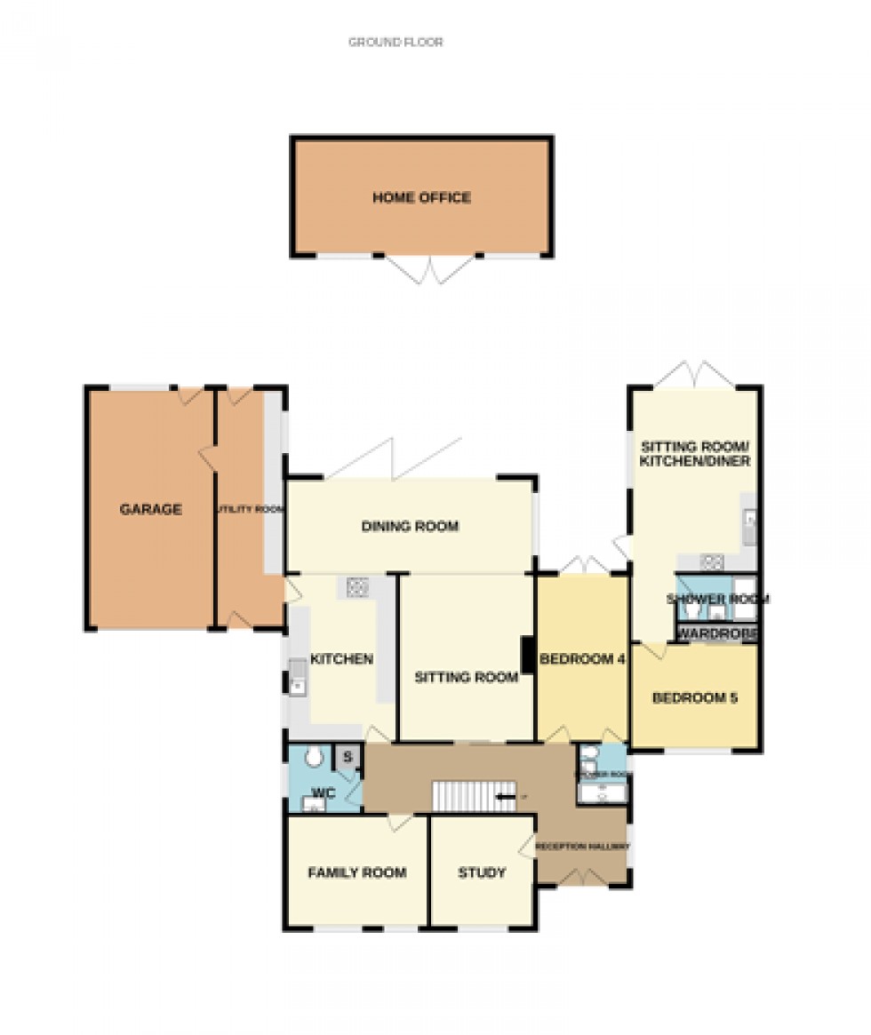 Floorplan for Heath Ride, Finchampstead, Wokingham