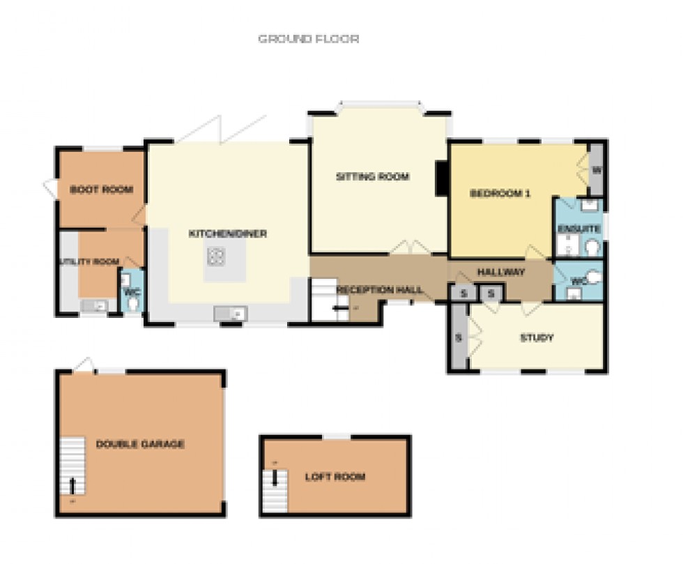 Floorplan for Hazeley Bottom, Hartley Wintney