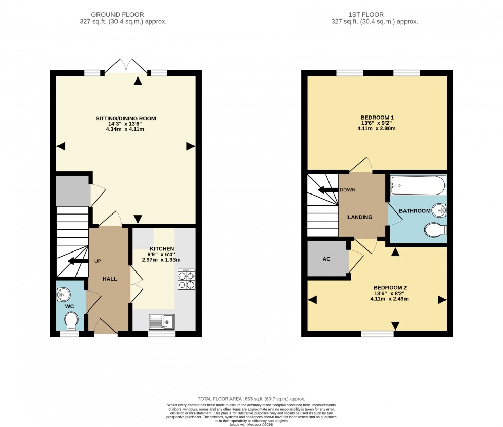 Floorplan for Sinclair Drive, Basingstoke
