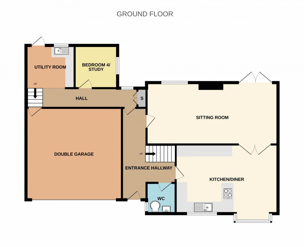 Floorplan for Iris Close, Kempshott, Basingstoke