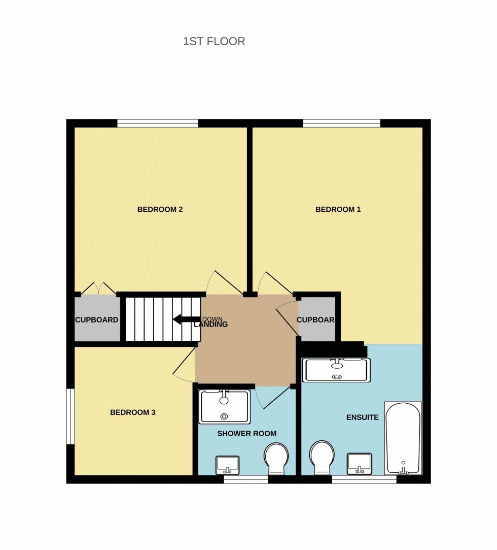 Floorplan for Iris Close, Kempshott, Basingstoke